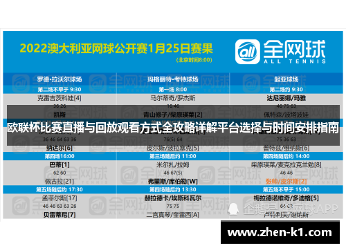 欧联杯比赛直播与回放观看方式全攻略详解平台选择与时间安排指南